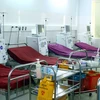Hệ thống máy móc chạy thận cùng giường bệnh tại Bệnh viện Hữu nghị Đa khoa tỉnh Nghệ An đã tạm dừng hoạt động. (Ảnh: Tá Chuyên/TTXVN) 