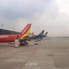 Máy bay của các hãng hàng không tại sân bay Nội Bài. (Ảnh: Việt Hùng/Vietnam+) 