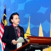Chủ tịch Quốc hội Nguyễn Thị Kim Ngân tại lễ tiếp nhận chức Chủ tịch AIPA 41. (Ảnh: Trọng Đức/TTXVN)