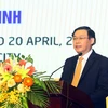 Ủy viên Bộ Chính trị, Phó Thủ tướng Vương Đình Huệ phát biểu tại hội nghị. (Ảnh: Tá Chuyên/TTXVN)