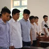 Ba bị cáo gồm Nguyễn Phước Thuận, Nguyễn Minh Huân và Châu Minh Nhựt. (Ảnh: Bùi Giang/TTXVN)