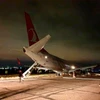 Chiếc máy bay Boeing 737 của Turkish Airlines phải hạ cánh bằng mũi. (Ảnh: Dumskaya)