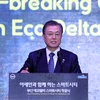 Tổng thống Hàn Quốc Moon Jae-in. (Ảnh: Thống Nhất/TTXVN)