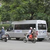 Xe đưa đón học sinh của trường Gateway. (Nguồn: Minh Sơn/Vietnam+)