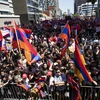 Biểu tình nhân dịp kỷ niệm 104 năm ngày xảy ra vụ thảm sát người Armenia. (Ảnh: TASS)
