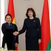 Chủ tịch Quốc hội Nguyễn Thị Kim Ngân với Chủ tịch Hội đồng Cộng hòa (Thượng viện) Belarus Natalia Kochanova. (Ảnh: Trọng Đức/TTXVN)