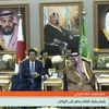 Thủ tướng Nhật Bản Shinzo Abe trong chuyến thăm Saudi Arabia. (Ảnh: AFP/TTXVN)