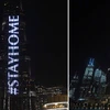 Toà nhà cao nhất thế giới phát thông điệp kêu gọi dân ở nhà