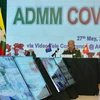 Quân y các nước ASEAN diễn tập trực tuyến cơ chế phòng chống dịch COVID-19. (Ảnh: Dương Giang/TTXVN)