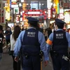 Cảnh sát tuần tra tại Tokyo. (Ảnh: Getty)