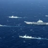 Đội tàu của Hải quân Trung Quốc trên Biển Đông. (Ảnh: AFP/Getty)