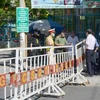 Lập chốt phong tỏa tại Đà Nẵng để phòng chống dịch. (Ảnh: Quốc Dũng/TTXVN)