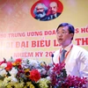 Đồng chí Lê Quốc Phong tái đắc cử Bí thư Đảng ủy Trung ương Đoàn nhiệm kỳ 2020-2025. (Ảnh: Văn Điệp/TTXVN)