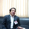 Tổng thư ký Quốc hội Campuchia Leng Peng Long trả lời phỏng vấn phóng viên TTXVN tại Campuchia. (Ảnh: Trần Long/TTXVN)