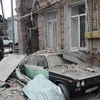 Thành phố Ganja tan hoang sau vụ pháo kích. (Ảnh: AFP/TTXVN)