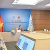 Chủ tịch Quốc hội Nguyễn Thị Kim Ngân tại Hội nghị trực tuyến các Nữ Chủ tịch Quốc hội thế giới lần thứ 13 hồi tháng 8/2020. (Ảnh: TTXVN)