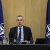 Tổng Thư ký NATO Jens Stoltenberg chủ trì phiên họp. (Ảnh: EPA)