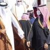 Quốc vương Qatar Tamim bin Hamad Al-Thani và Thái tử Saudi Arabia Mohammad Bin Salman. (Ảnh: EPA)
