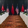 Cuộc hội đàm cấp cao giữa Mỹ và Trung Quốc. (Ảnh: AFP/TTXVN)
