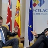 Thủ tướng Anh David Cameron (phải) và người đồng cấp Tây Ban Nha Mariano Rajoy. (Ảnh: Reuters) 