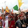 Người biểu tình tại Kathmandu ngày 26/8. (Ảnh: AFP/TTXVN)