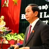 Bộ trưởng Trần Đại Quang phát biểu chỉ đạo Đại hội. (Ảnh: Điêu Chính Tới/TTXVN)