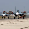 Máy bay Nga tham gia chiến dịch không kích ở Syria. (Ảnh: AFP/TTXVN)