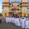 Lễ kỷ niệm ngày Hoằng khai Đại đạo Tam kỳ Phổ độ tại Tây Ninh năm 2014. (Ảnh: TTXVN)