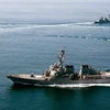Tàu khu trục tên lửa USS Lassen của Mỹ. (Ảnh: EPA)