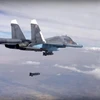 Máy bay Nga ném bom vào mục tiêu IS ở Syria. (Ảnh: AP)