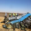 Hiện trường vụ rơi máy bay A321 tại Hassana, Ai Cập ngày 1/11. (Ảnh: THX/TTXVN)