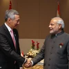 Thủ tướng Lý Hiển Long và Thủ tướng Ấn Độ Narendra Modi. (Nguồn: news.asiaone.com) 