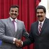 Tổng thống Venezuela Nicolas Maduro và Quốc vương Qatar Tamim bin Hamad Al-Thani. (Nguồn: lapatilla.com)