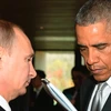 Tổng thống Nga Putin và người đồng cấp Mỹ Obama. (Ảnh: AFP)
