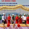Lễ động thổ dự án đường nối Phạm Văn Đồng với nút giao Gò Dưa-Quốc lộ 1. (Ảnh: Xuân Tình/Vietnam+)