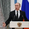 Tổng thống Nga Vladimir Putin phát biểu tại một cuộc họp báo ở thủ đô Moskva ngày 26/11. (Ảnh: AFP/TTXVN)