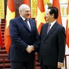 Thủ tướng Nguyễn Tấn Dũng hội kiến với Tổng thống Cộng hoà Belarus Lukashenko thăm cấp Nhà nước tới Việt Nam. (Ảnh: Đức Tám/TTXVN)