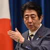 Thủ tướng Nhật Bản Shinzo Abe phát biểu trong thông điệp đầu Năm mới 2016. (Ảnh: AFP/TTXVN)