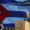 Chủ tịch Phòng Thương mại Cuba Orlando Hernandez Guillen phát biểu tại triển lãm Milano 2015. (Nguồn: expo2015.org)