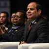 Tổng thống Ai Cập Abdel Fattah al-Sisi (phải) tại Hội nghị thượng đỉnh kinh tế châu Phi tổ chức tại nước này. (Nguồn: AFP)