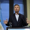 Tổng thống Argentina Mauricio Macri phát biểu trong một cuộc họp báo ở Buenos Aires ngày 12/1. (Ảnh: THX/TTXVN)