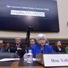 Chủ tịch ​Fed Janet Yellen tại phiên điều trần trước trước Ủy ban Tài chính thuộc Hạ viện Mỹ. (Nguồn: AFP/TTXVN)