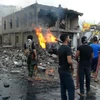 Hiện trường vụ đánh bom ở thủ đô Aden ngày 28/1. (Nguồn: AFP/TTXVN)