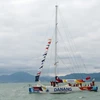 Thuyền buồm Đà Nẵng-Việt Nam tham dự cuộc thi thuyền buồm vòng quanh thế giới Clipper. (Ảnh: TTXVN)