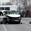 Hiện trường vụ nổ xe ở Berlin. (Nguồn: AFP/TTXVN)