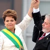 Tổng thống Brazil Dilma Rousseff và người tiền nhiệm Lula da Silva. (Nguồn: Getty Images)