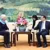 Thủ tướng Trung Quốc Lý Khắc Cường tiếp Tổng Giám đốc IMF Christine Lagarde. (Nguồn: THX)