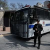 Cảnh sát Thổ Nhĩ Kỳ làm nhiệm vụ tại Istanbul ngày 19/3. (Nguồn: AFP/TTXVN)