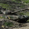 Binh sỹ làm nhiệm vụ tại khu vực Nagorny Karabakh ngày 6/4. (Nguồn: AFP/TTXVN)