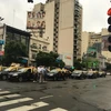 Biểu tình chống Uber khiến giao thông tại Buenos Aires tắc nghẽn. (Ảnh: Diệu Hương/Vietnam+)